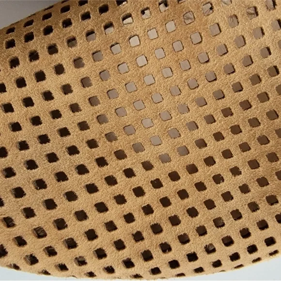 ✨ Crown Vintage ✨ Penelope Brown Suede Leather Perforated Flats Loafers Size 6.5 - Picture 5 of 12